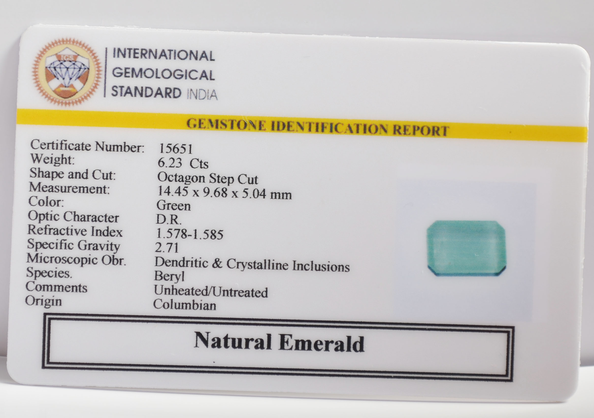 EMERALD 6.23 Ct.