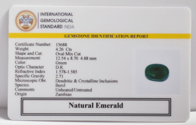 EMERALD 4.26 Ct.
