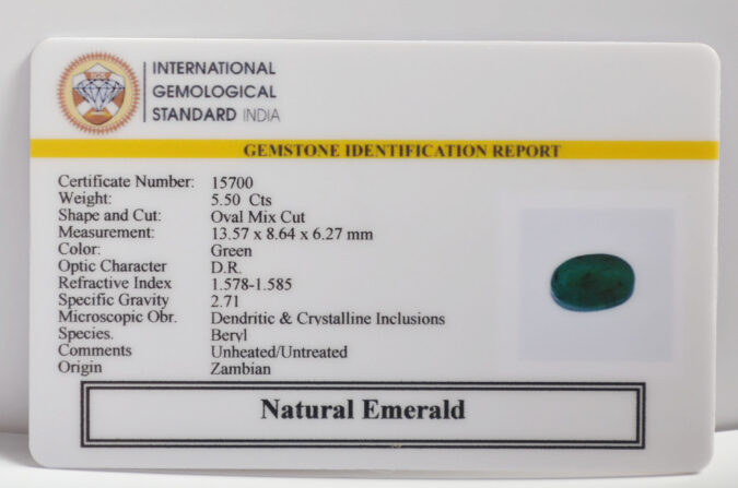 EMERALD 5.5 Ct.