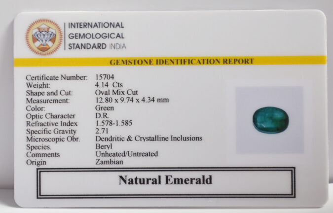 EMERALD 4.14 Ct.