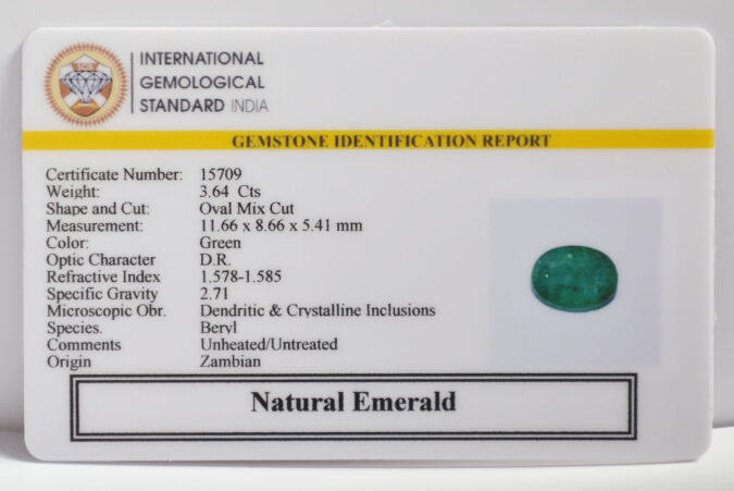 EMERALD 3.64 Ct.