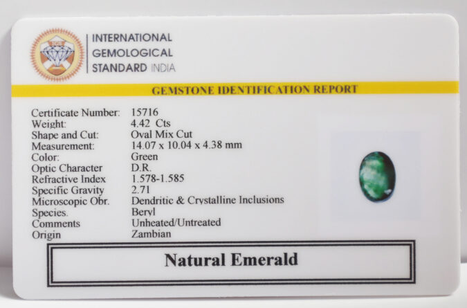 EMERALD 4.42 Ct.