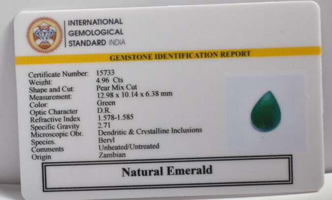 EMERALD 4.96 Ct.