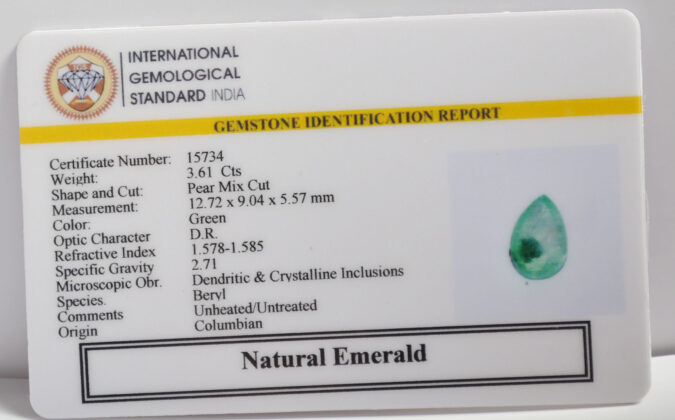 EMERALD 3.61 Ct.