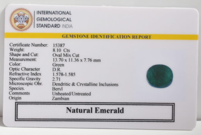 EMERALD 8.1 Ct.