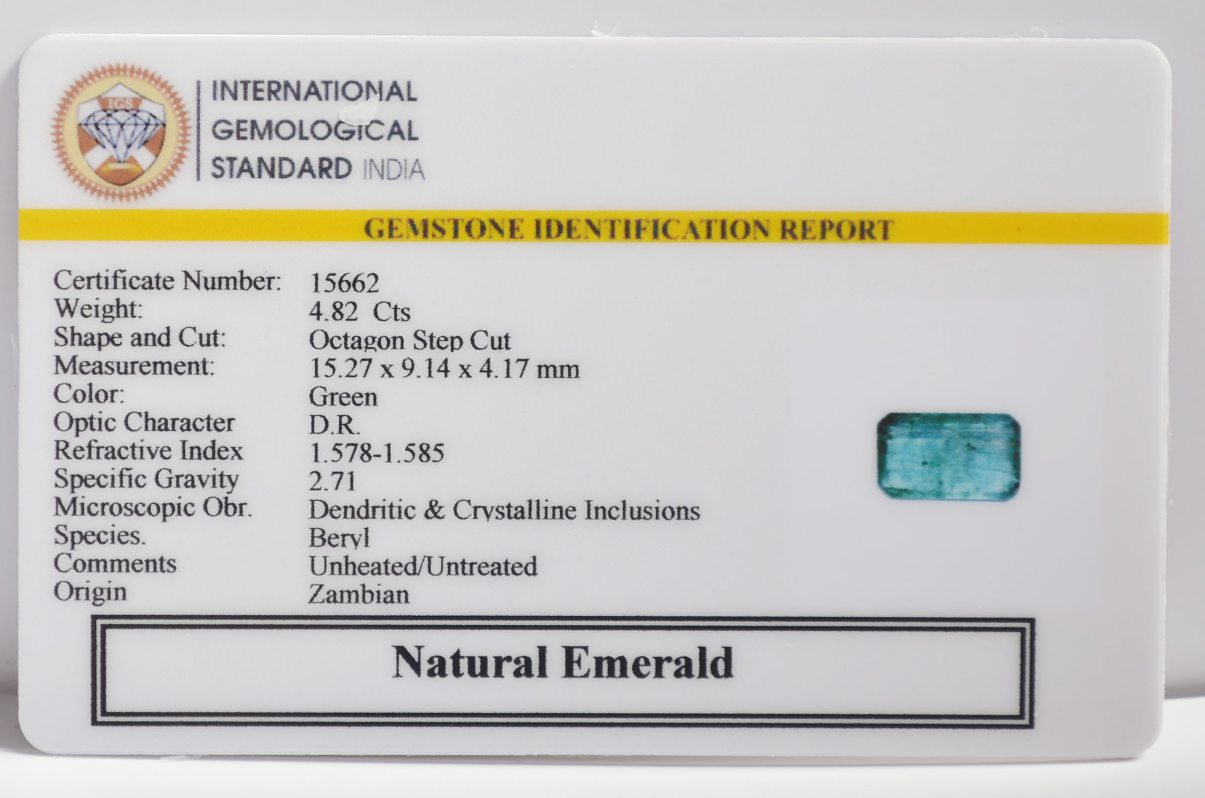 EMERALD 4.82 Ct.