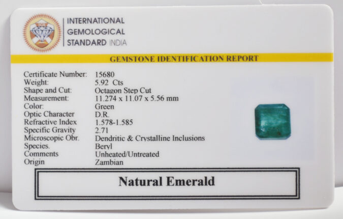 EMERALD 5.92 Ct.