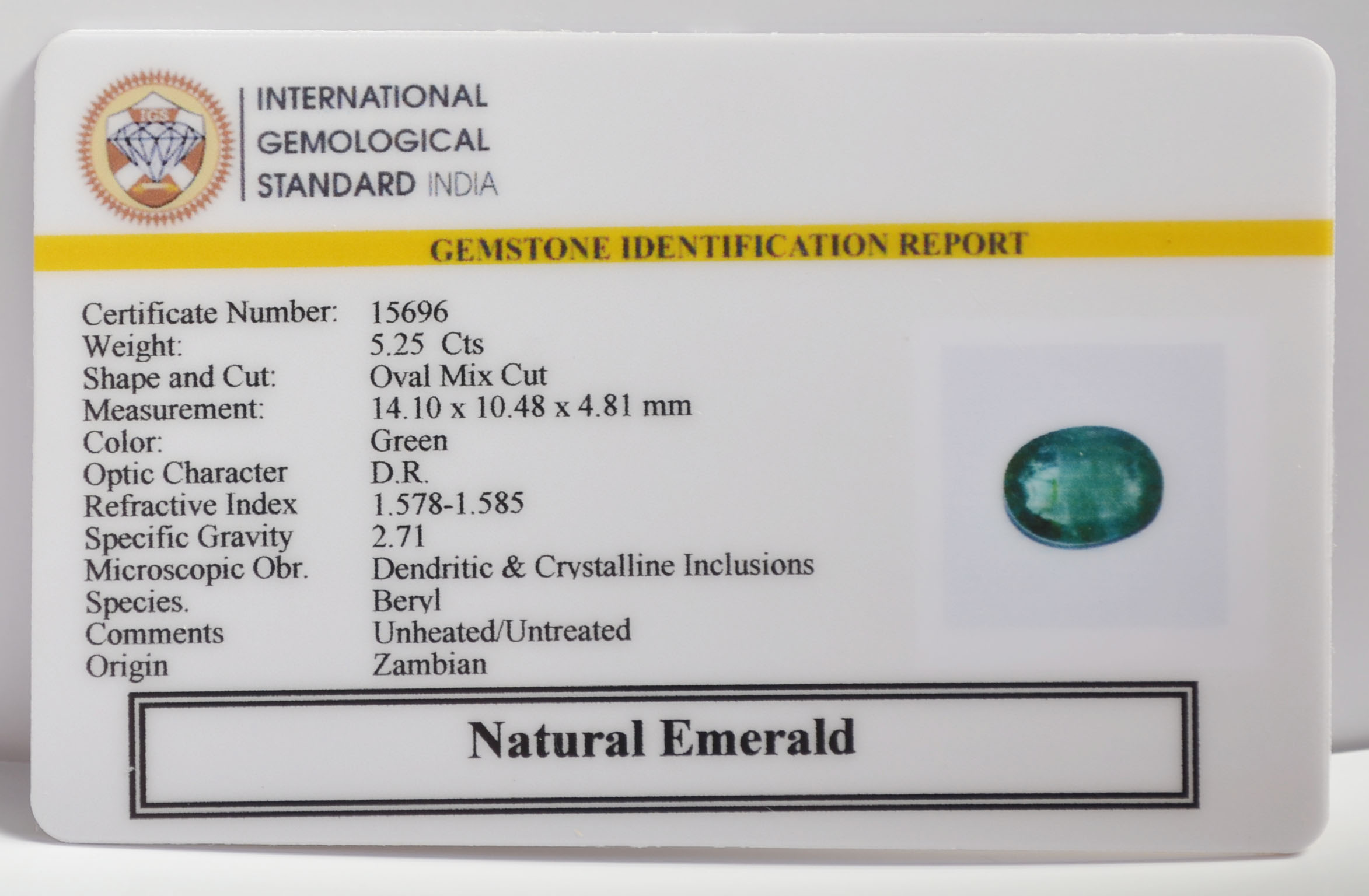 EMERALD 5.25 Ct.