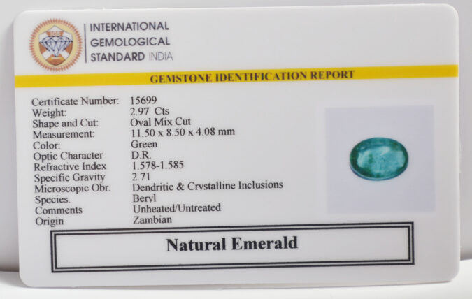 EMERALD 2.97 Ct.