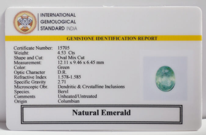 EMERALD 4.53 Ct.
