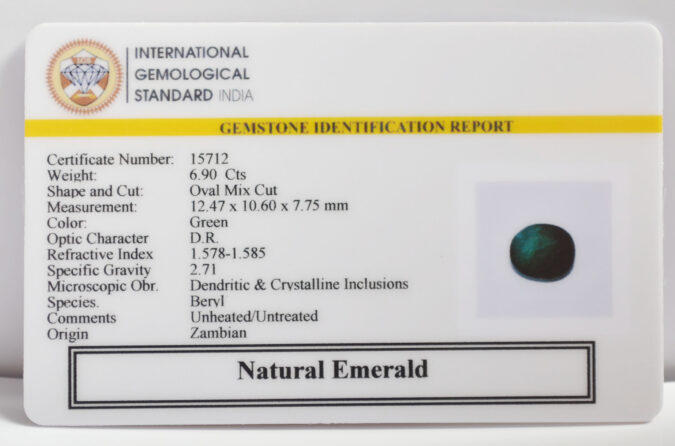 EMERALD 6.9 Ct.