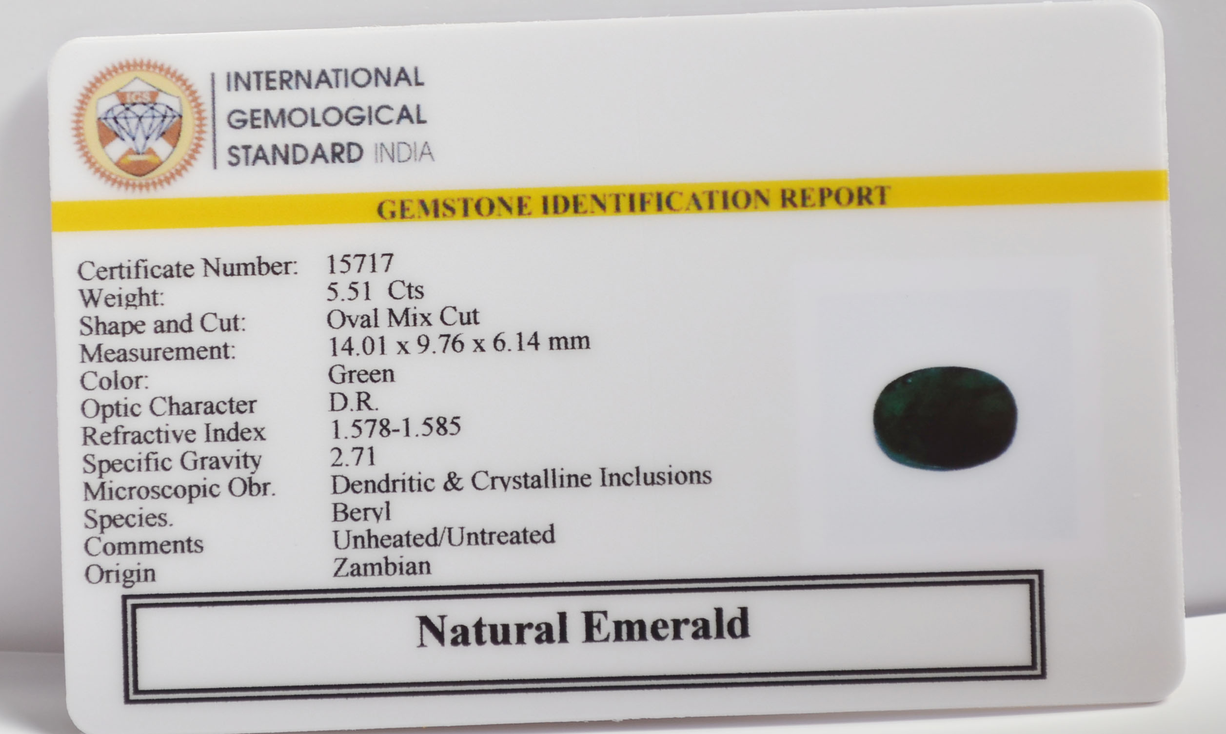 EMERALD 5.51 Ct.