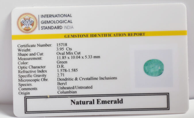 EMERALD 3.95 Ct.