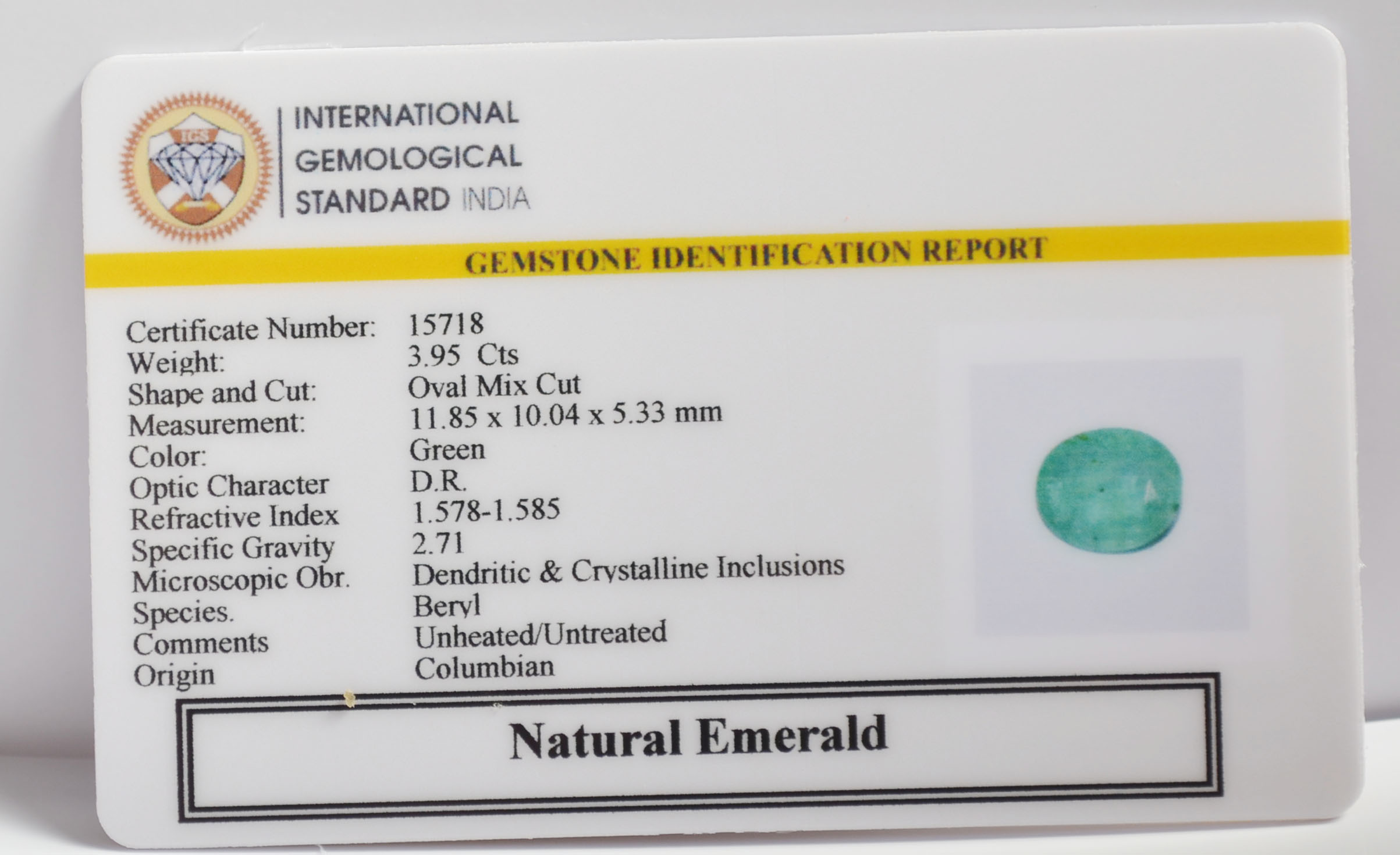 EMERALD 3.95 Ct.