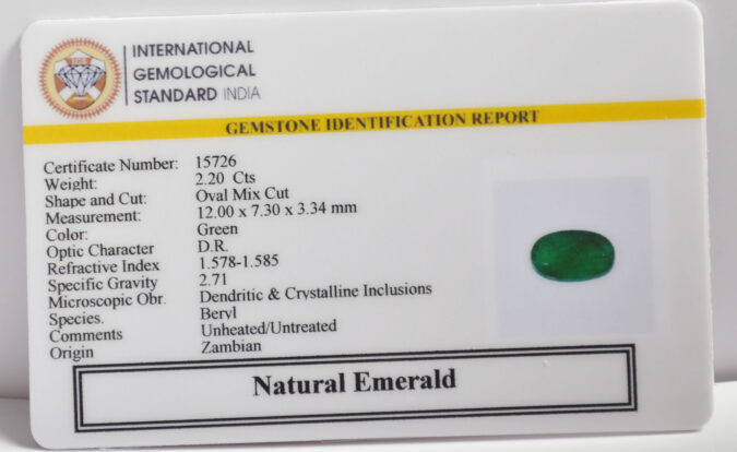 EMERALD 2.2 Ct.