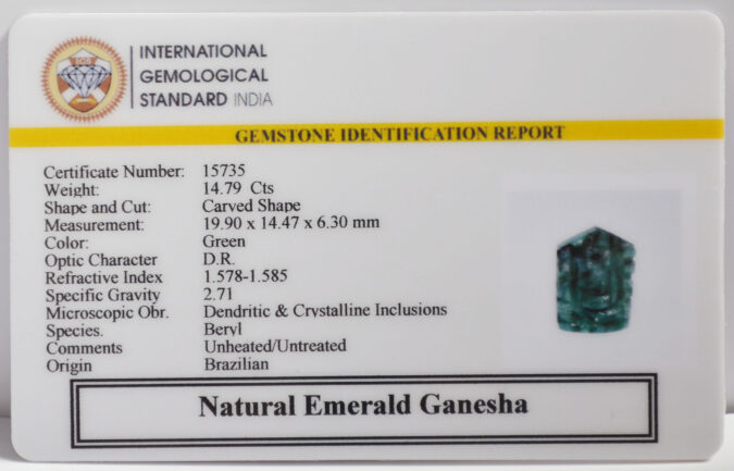 GANESH EMERALD 14.79 Ct.