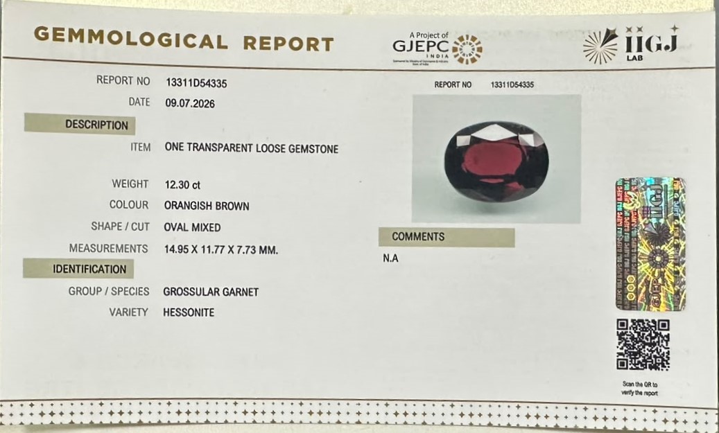 HESSONITE GOMED 12.3 Ct.