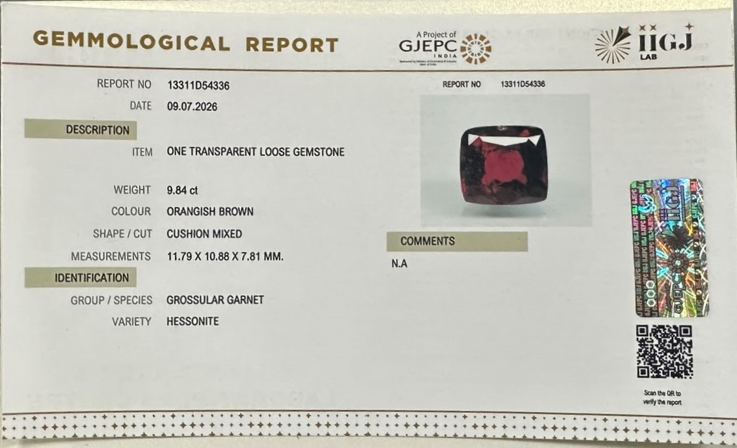 HESSONITE GOMED 9.84 Ct. HESSONITE GOMED 9.84 Ct.