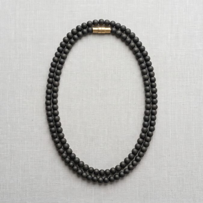 Karungali mala 4mm golden lock