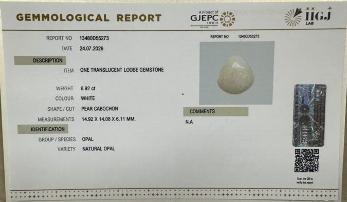OPAL 6.92 Ct. OPAL 6.92 Ct.