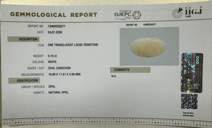 OPAL 5.15 Ct. OPAL 5.15 Ct.