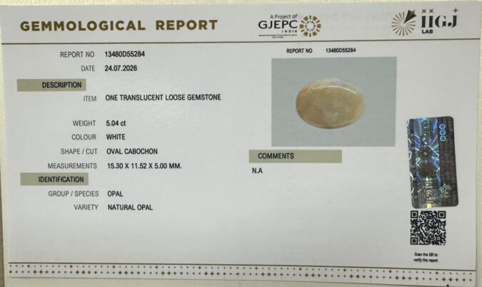 OPAL 5.04 Ct. OPAL 5.04 Ct.