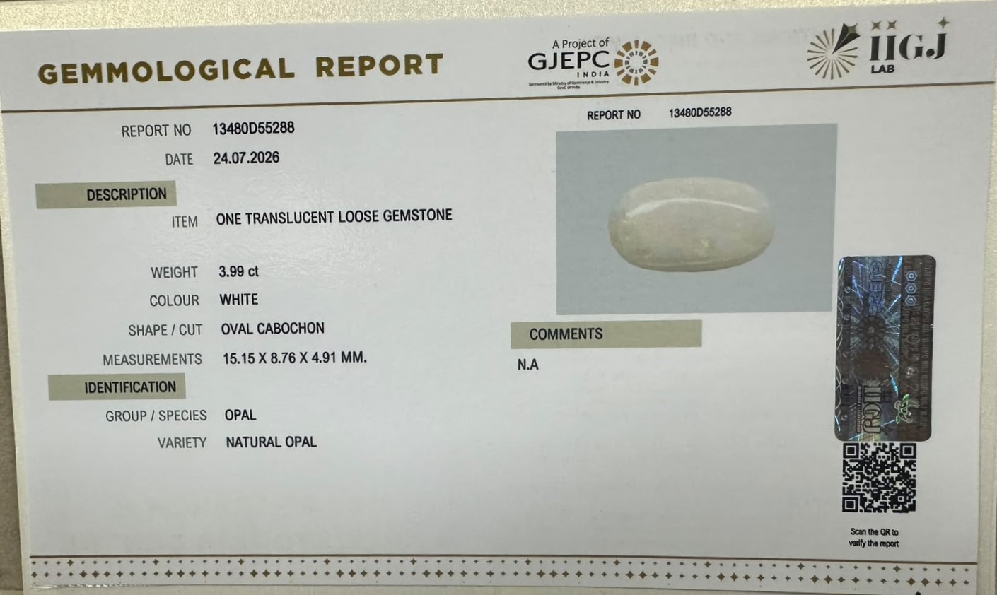 OPAL 3.99 Ct. OPAL 3.99 Ct.