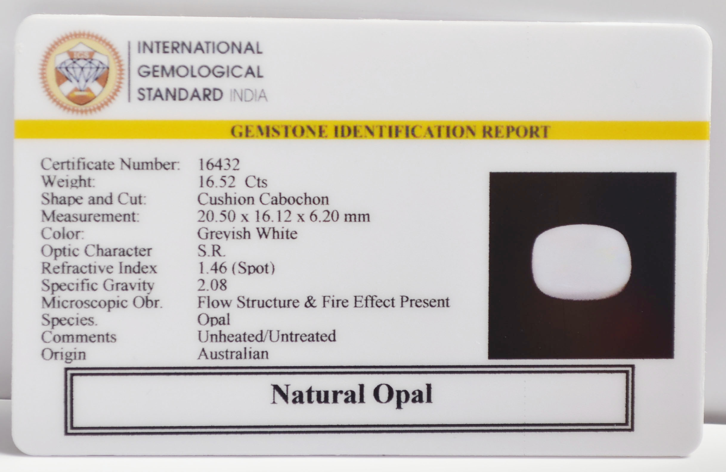 OPAL 16.52 Ct. OPAL 16.52 Ct.
