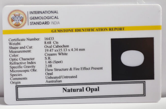 OPAL 8.68 Ct. OPAL 8.68 Ct.