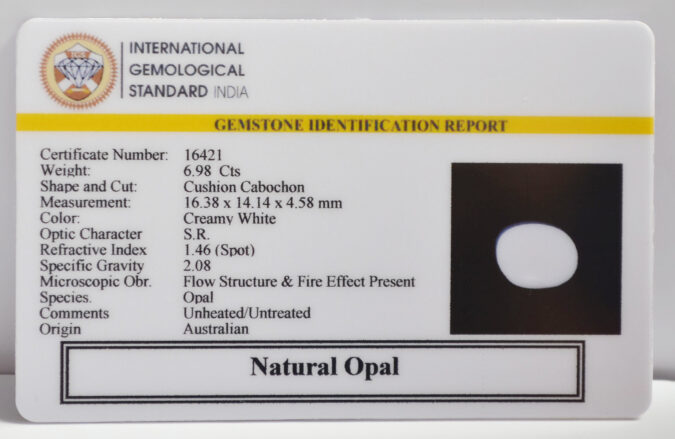 OPAL 6.98 Ct. OPAL 6.98 Ct.