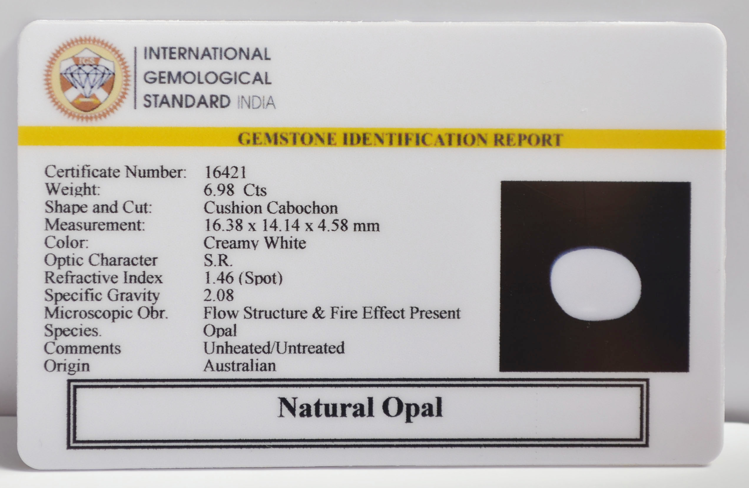 OPAL 6.98 Ct. OPAL 6.98 Ct.