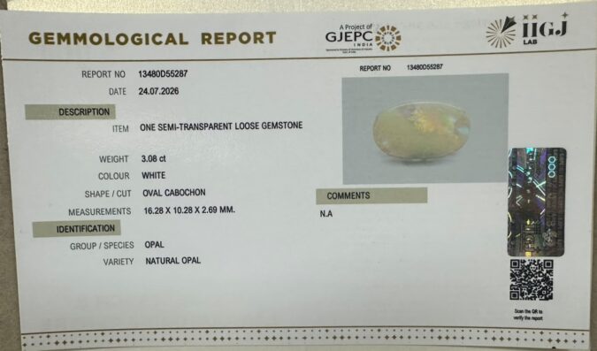 OPAL 3.08 Ct.
