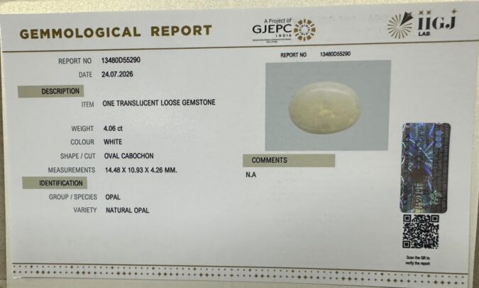 OPAL 4.06 Ct.