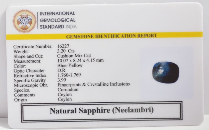 NATURAL SAPPHIRE 3.2 Ct. NATURAL SAPPHIRE 3.2 Ct.