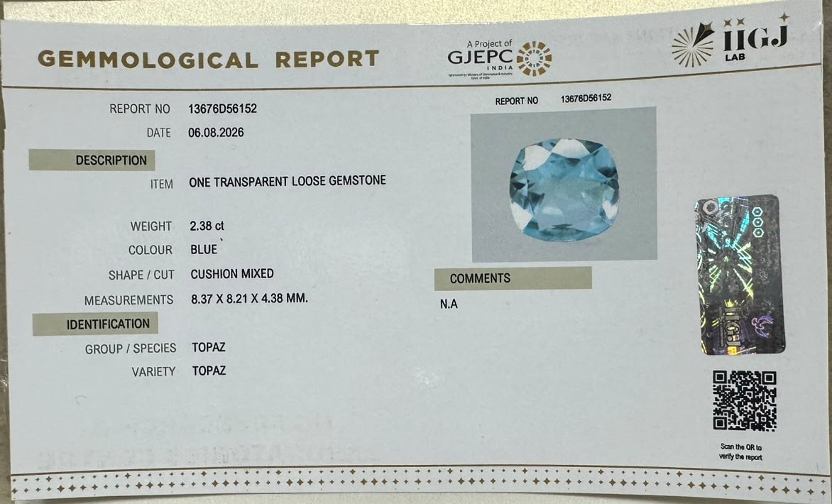 BLUE TOPAZ 2.38 Ct. BLUE TOPAZ 2.38 Ct.
