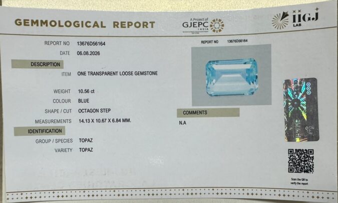 BLUE TOPAZ 10.56 Ct. BLUE TOPAZ 10.56 Ct.