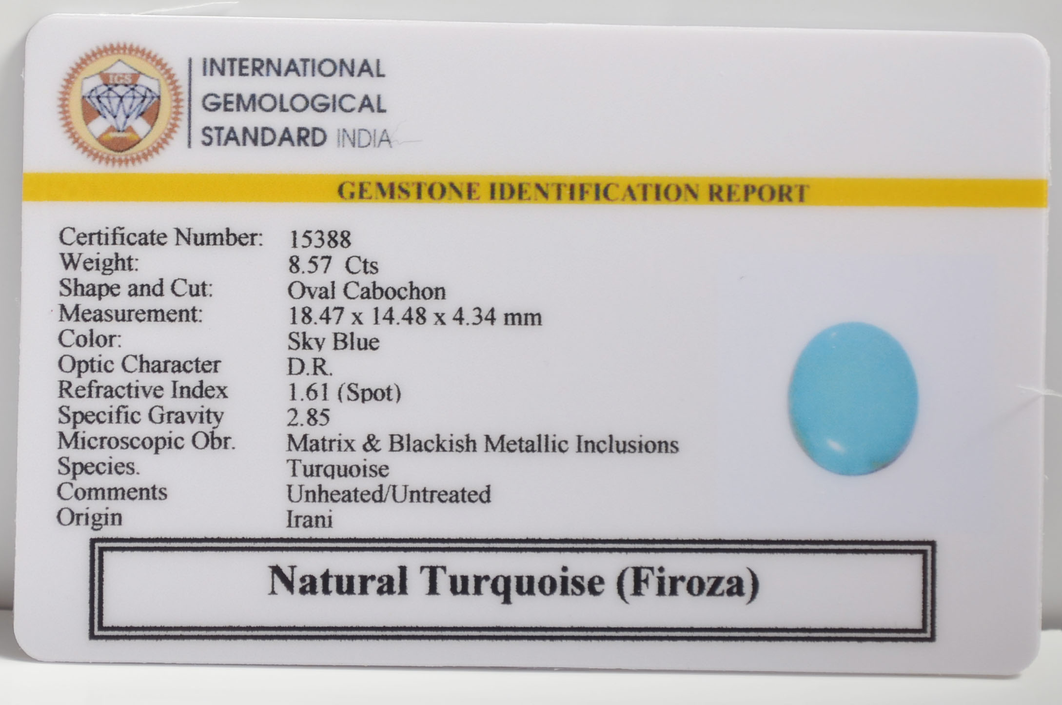 TURQUOISE 8.57 Ct.