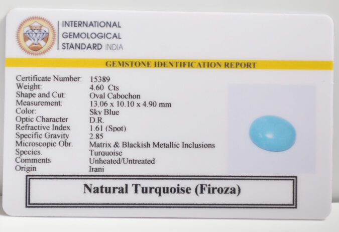 TURQUOISE 4.6 Ct.