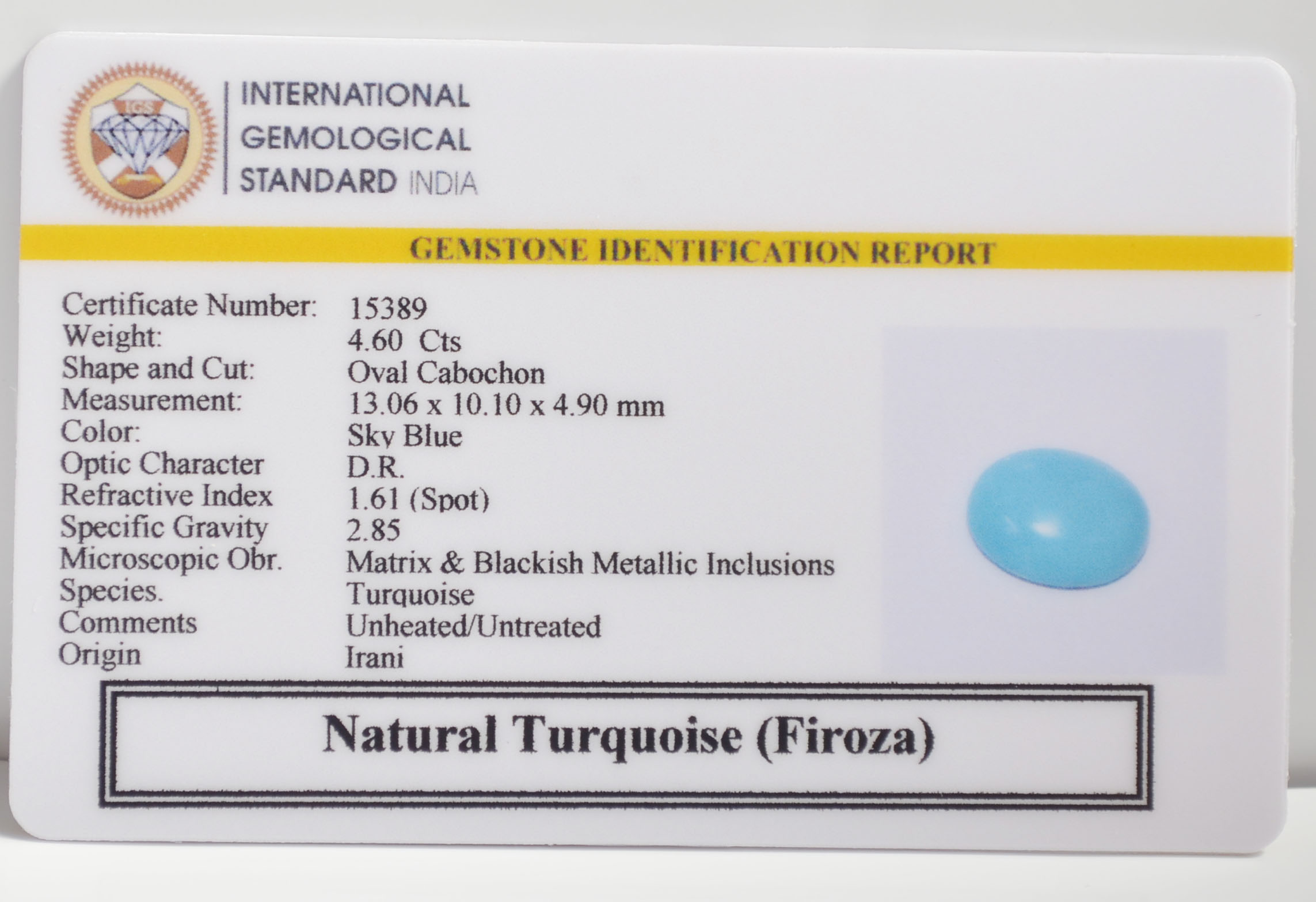 TURQUOISE 4.6 Ct.