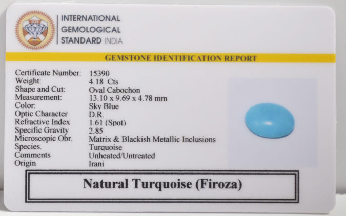 TURQUOISE 4.18 Ct.