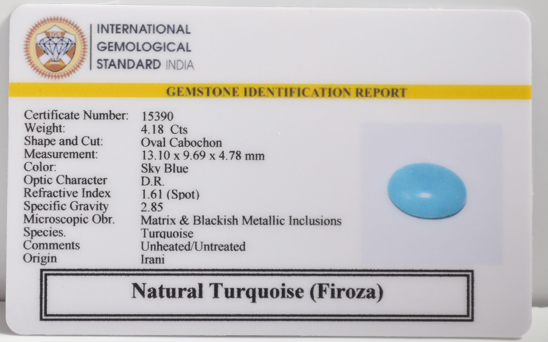 TURQUOISE 4.18 Ct.
